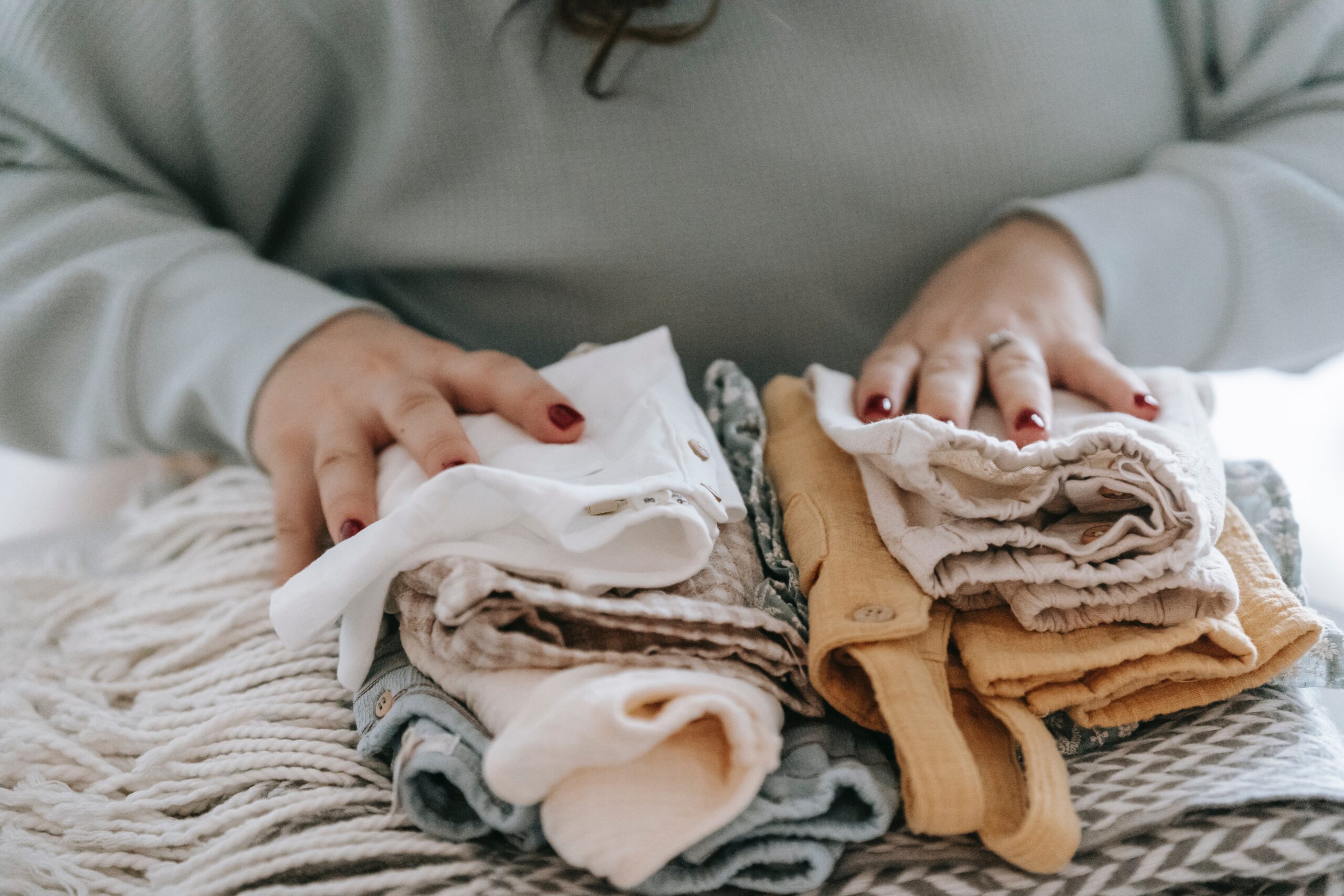 preparing postpartum clothes