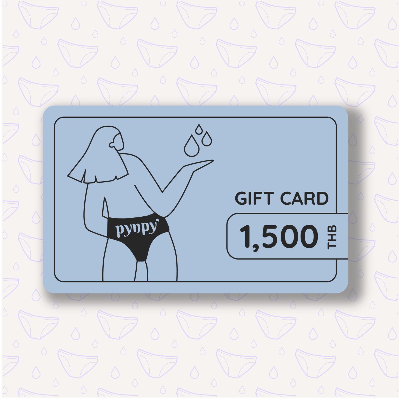 Pynpy' Gift card, absorbent layer detail
