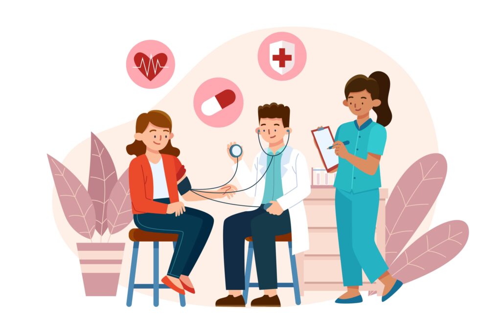 woman doing her medical check-ups
