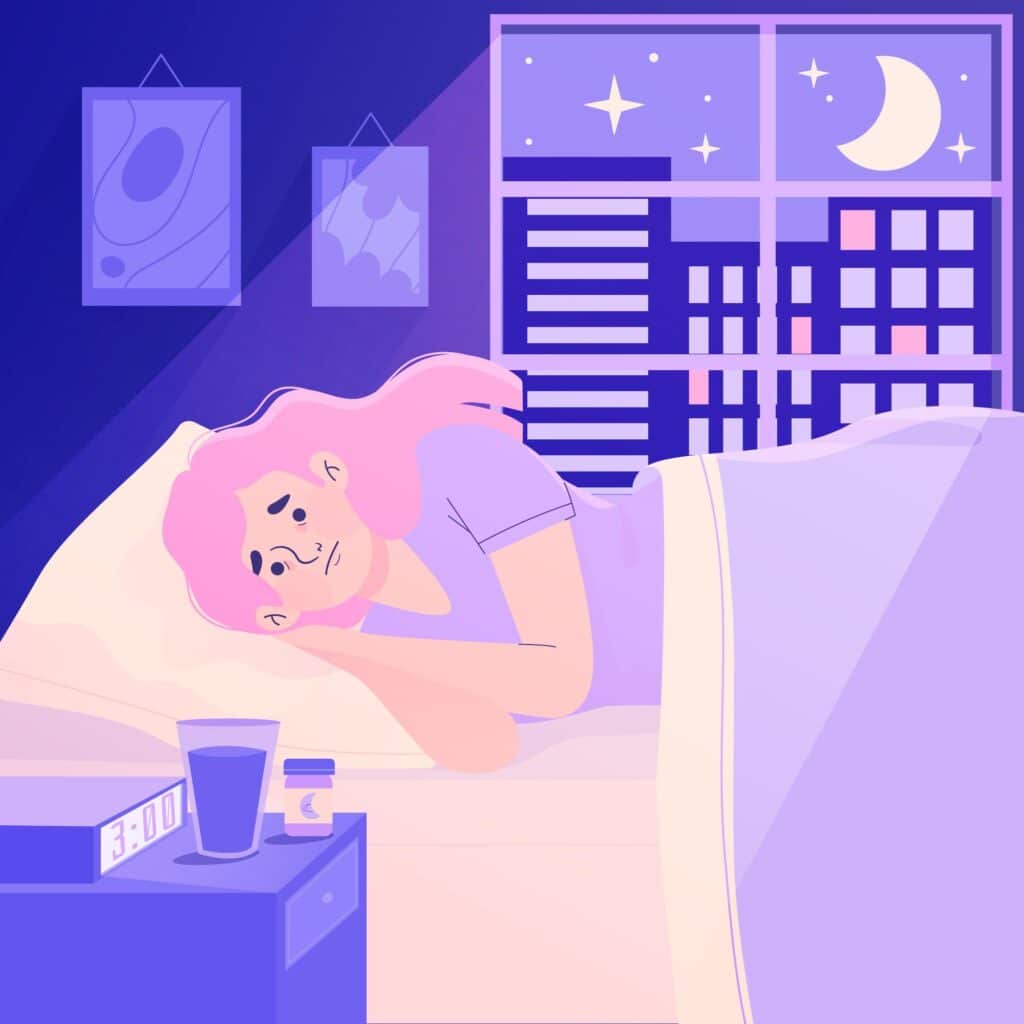 Woman having an Insomnia