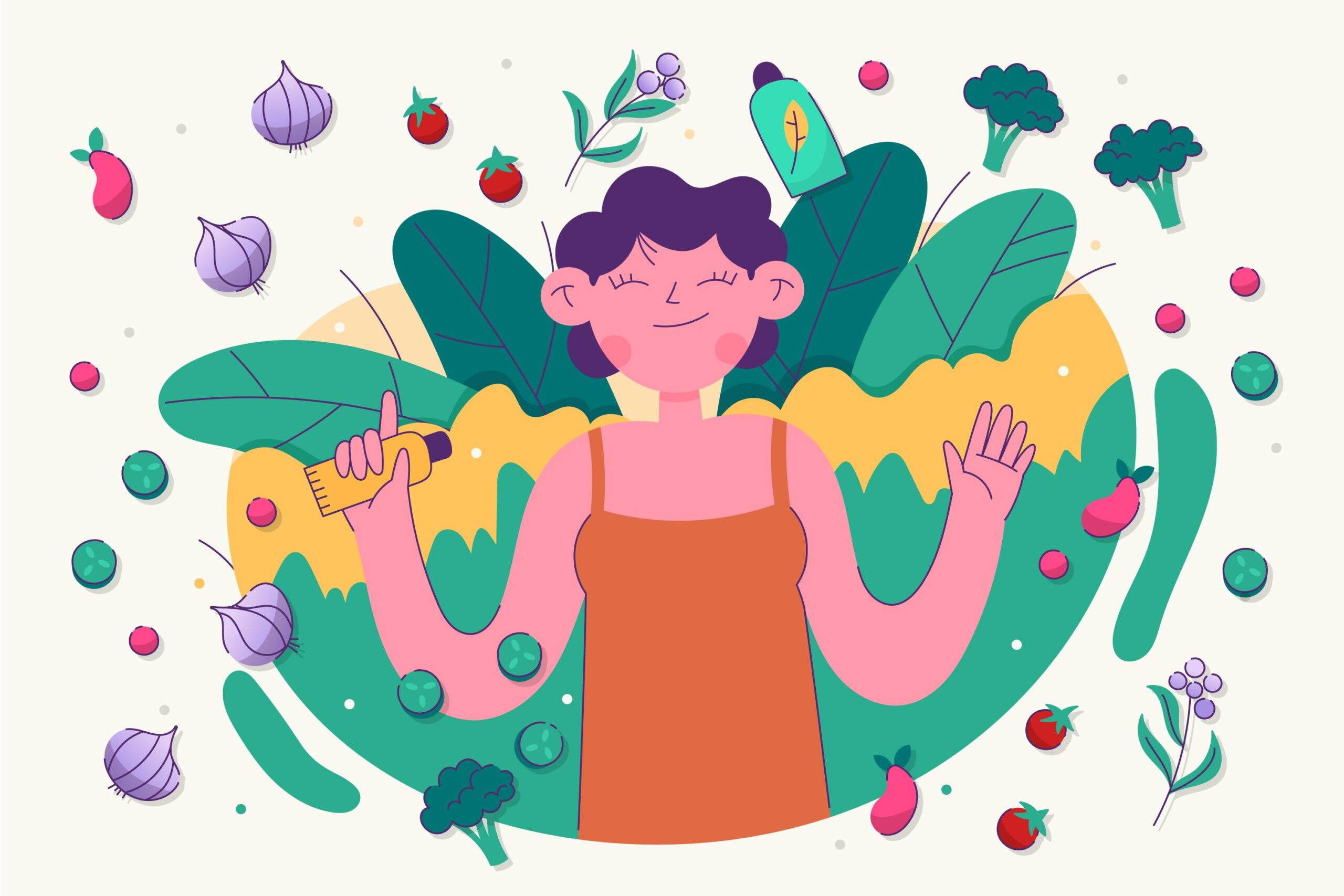 Eating healthy food