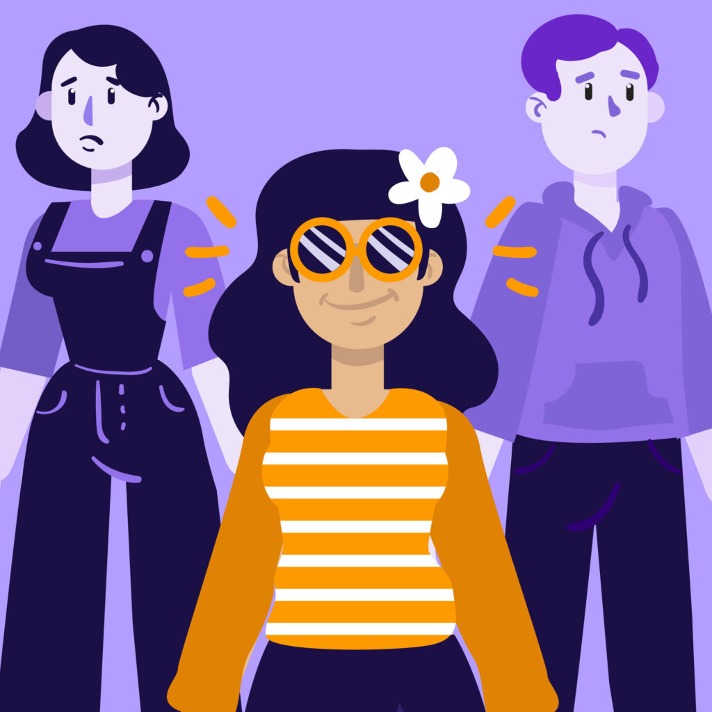 teen being confident