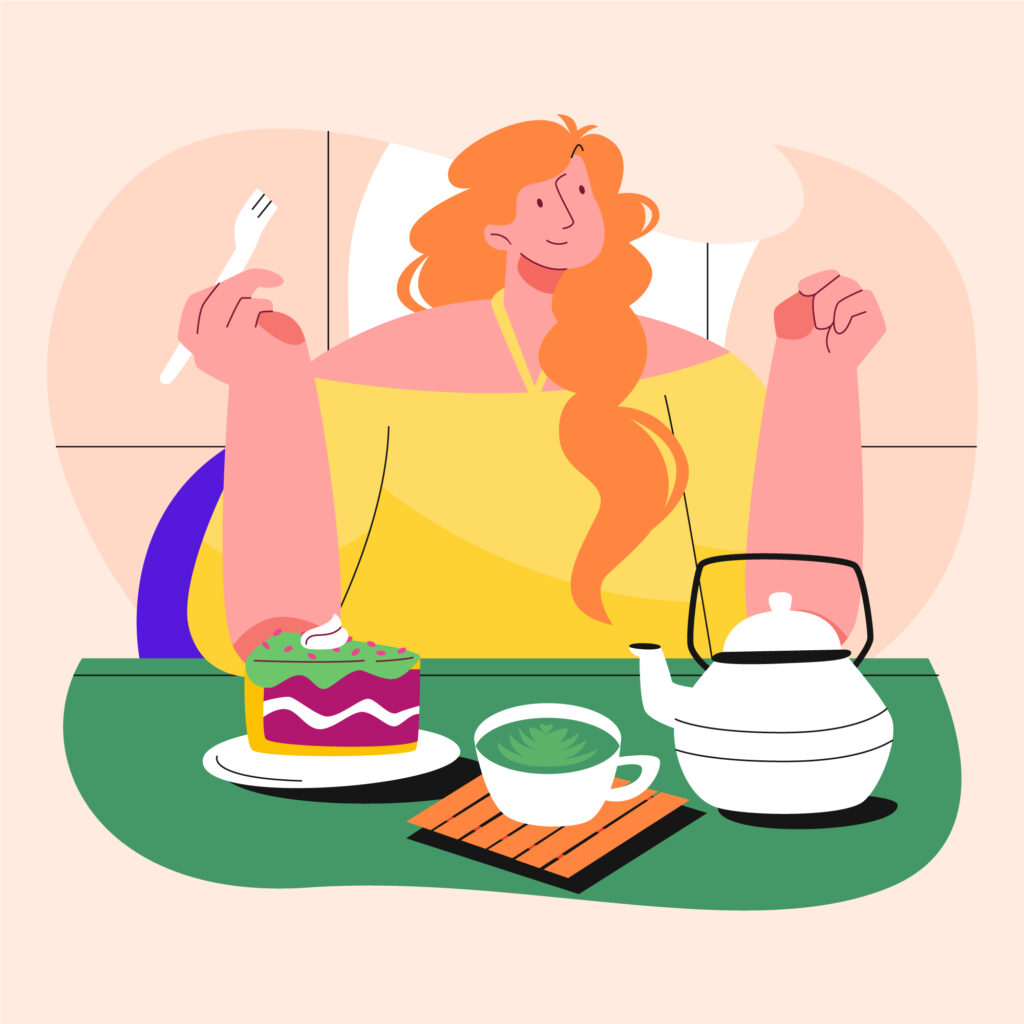 woman eating bad foods