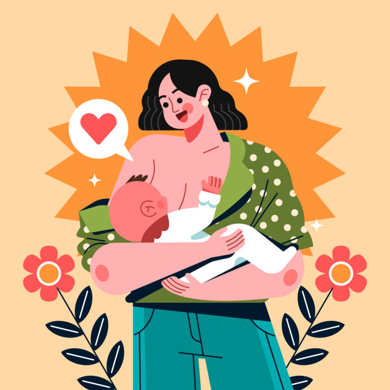 mother breastfeeding baby