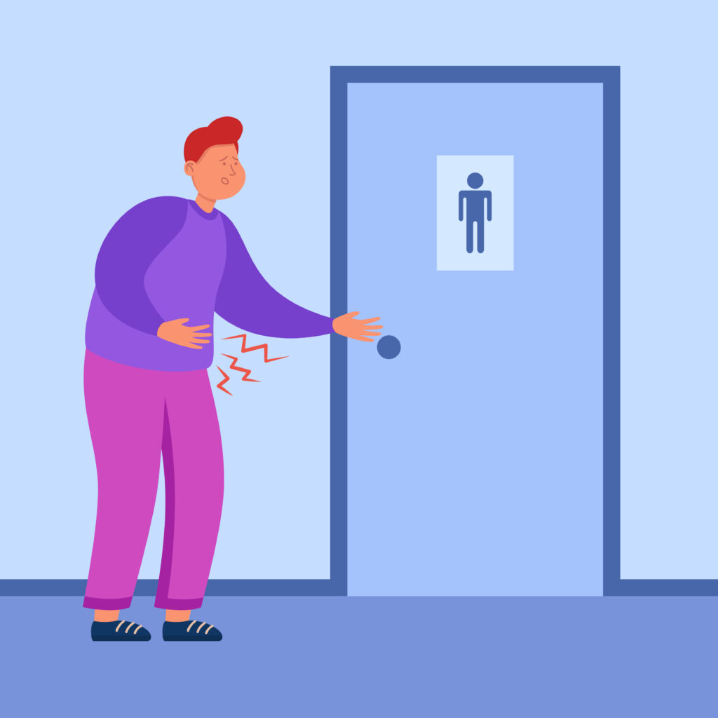 man with pee leaked
