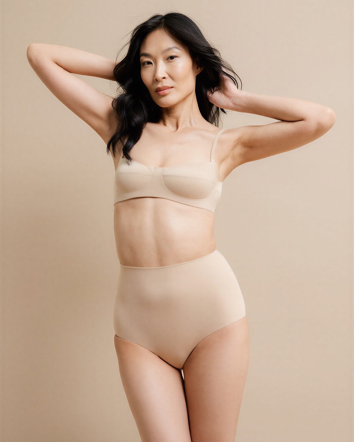Pynpy' Full Body - Nude period underwear, fabric detail